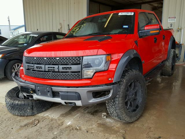 1FTFW1R6XDFB90009 - 2013 FORD F150 SVT R RED photo 2