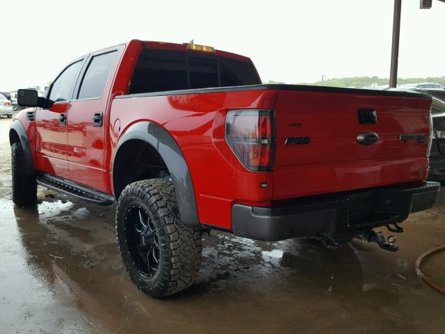 1FTFW1R6XDFB90009 - 2013 FORD F150 SVT R RED photo 3