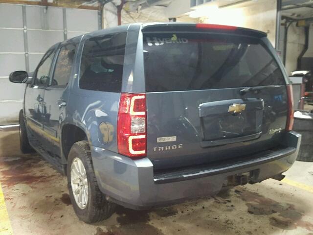 1GNFK13549R102676 - 2009 CHEVROLET TAHOE HYBR BLUE photo 3