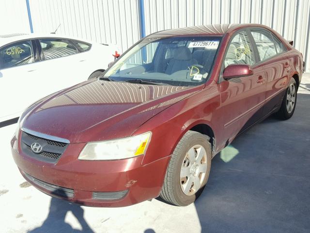 5NPET46C18H366988 - 2008 HYUNDAI SONATA GLS RED photo 2