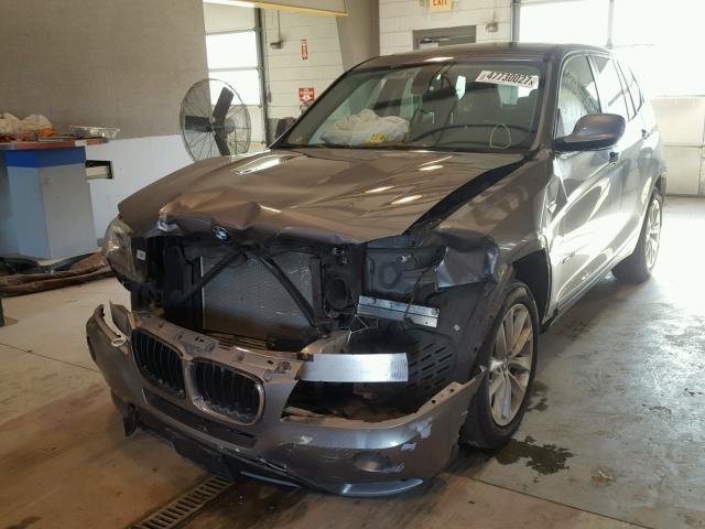 5UXWX9C57D0A13479 - 2013 BMW X3 XDRIVE2 GRAY photo 2