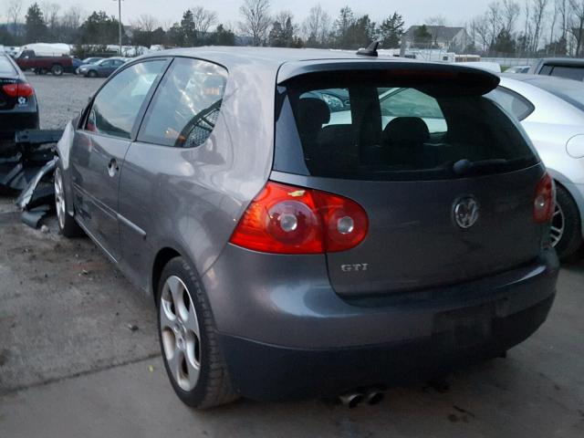 WVWFV71K58W106313 - 2008 VOLKSWAGEN GTI CHARCOAL photo 3