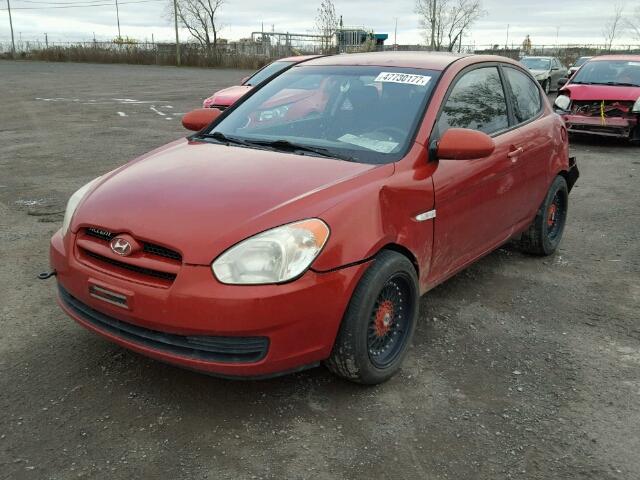 KMHCN35C57U027616 - 2007 HYUNDAI ACCENT BAS ORANGE photo 2