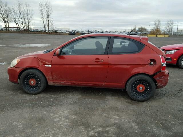 KMHCN35C57U027616 - 2007 HYUNDAI ACCENT BAS ORANGE photo 9