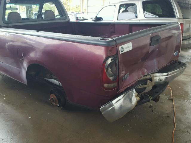 1FTDF17W9VLB88927 - 1997 FORD F150 RED photo 9