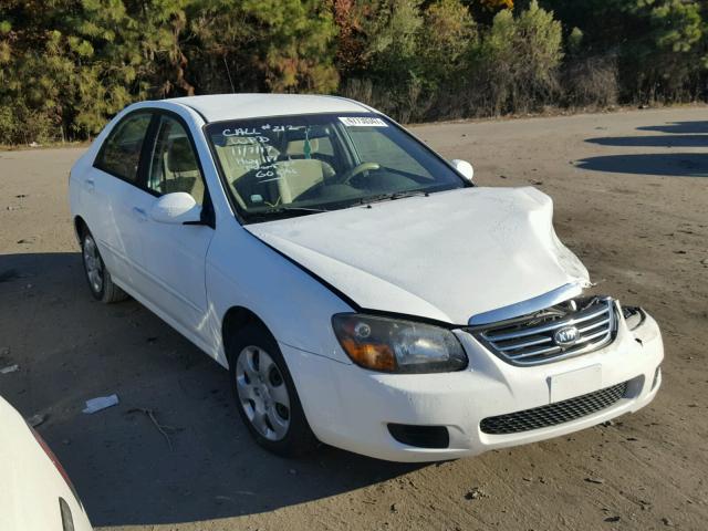 KNAFE221595626072 - 2009 KIA SPECTRA EX WHITE photo 1