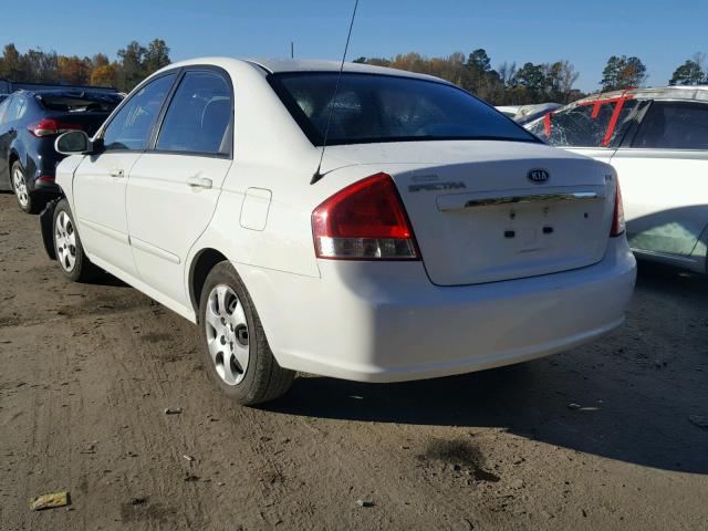 KNAFE221595626072 - 2009 KIA SPECTRA EX WHITE photo 3