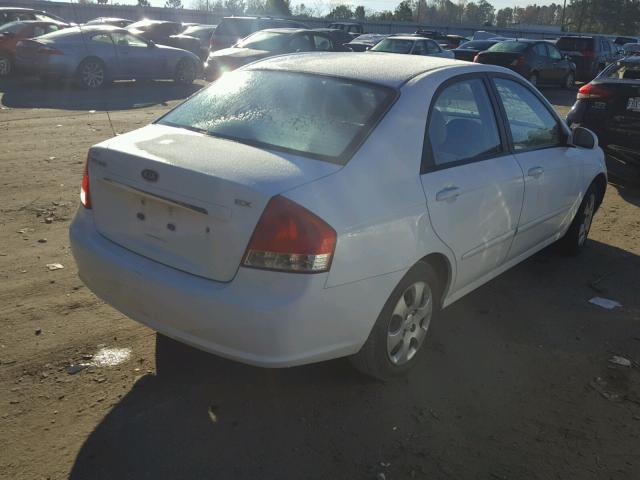 KNAFE221595626072 - 2009 KIA SPECTRA EX WHITE photo 4