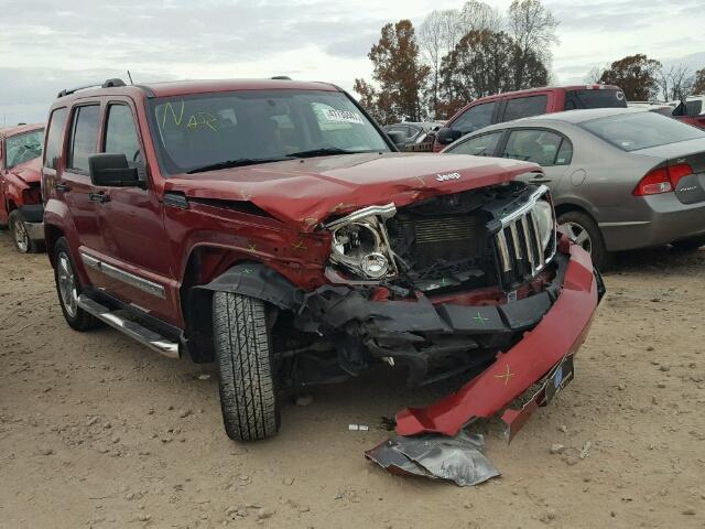 1J8GP58K78W104001 - 2008 JEEP LIBERTY LI RED photo 1