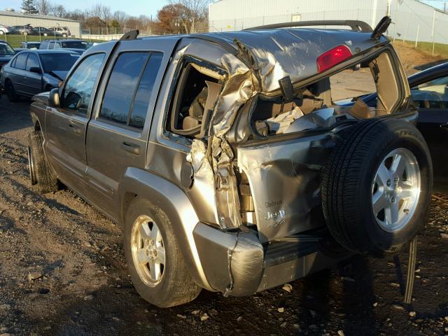 1J4GL58K94W100443 - 2004 JEEP LIBERTY LI BEIGE photo 3