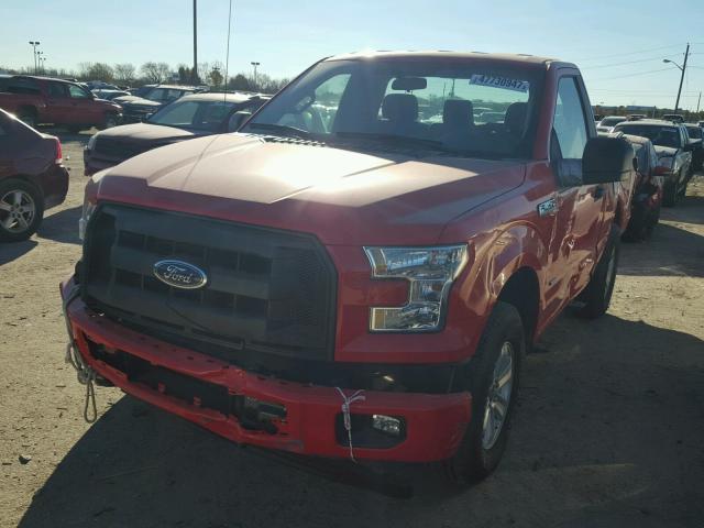 1FTMF1EP3HKE34778 - 2017 FORD F150 RED photo 2