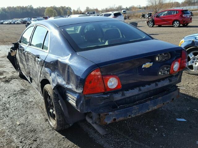 1G1ZG57B694223343 - 2009 CHEVROLET MALIBU LS BLUE photo 3