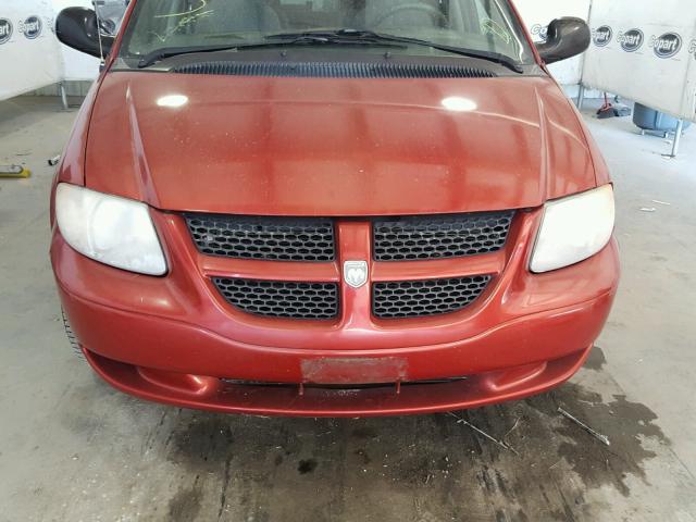 1D4GP25R53B283911 - 2003 DODGE CARAVAN SE BURGUNDY photo 7