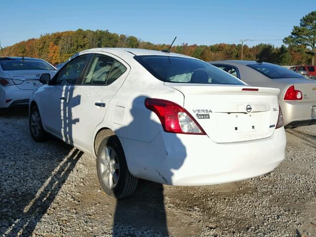 3N1CN7AP1DL832204 - 2013 NISSAN VERSA S WHITE photo 3