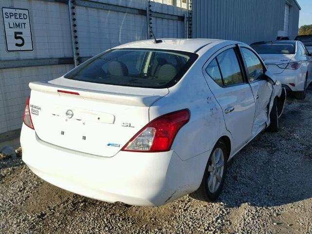 3N1CN7AP1DL832204 - 2013 NISSAN VERSA S WHITE photo 4