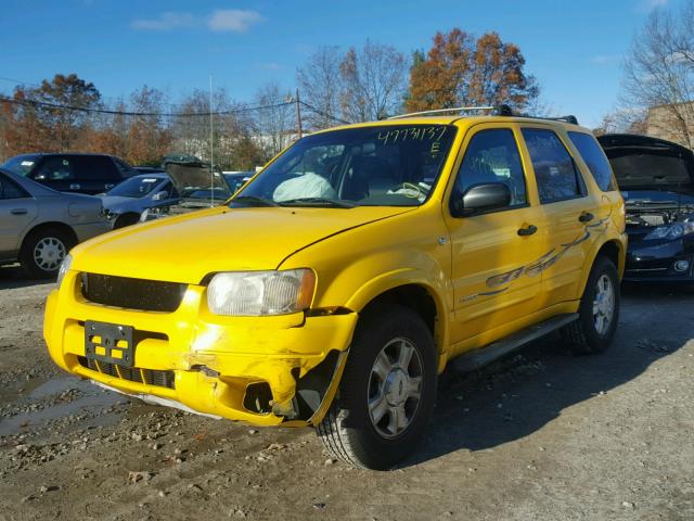 1FMYU03141KF33658 - 2001 FORD ESCAPE XLT YELLOW photo 2