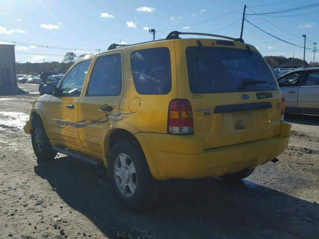 1FMYU03141KF33658 - 2001 FORD ESCAPE XLT YELLOW photo 3