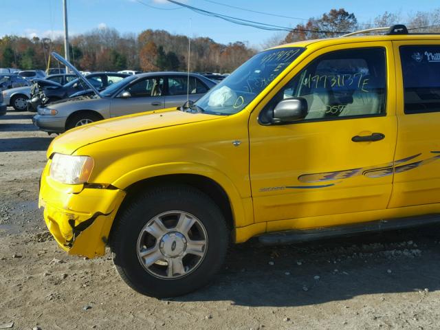 1FMYU03141KF33658 - 2001 FORD ESCAPE XLT YELLOW photo 9