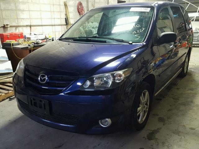 JM3LW28A460562651 - 2006 MAZDA MPV WAGON BLUE photo 2