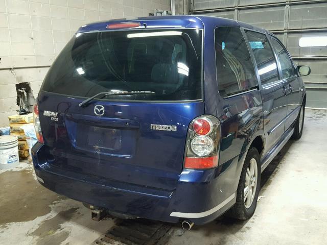 JM3LW28A460562651 - 2006 MAZDA MPV WAGON BLUE photo 4