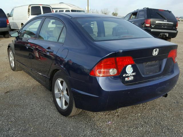 1HGFA16898L083546 - 2008 HONDA CIVIC EX 蓝色 照片 3