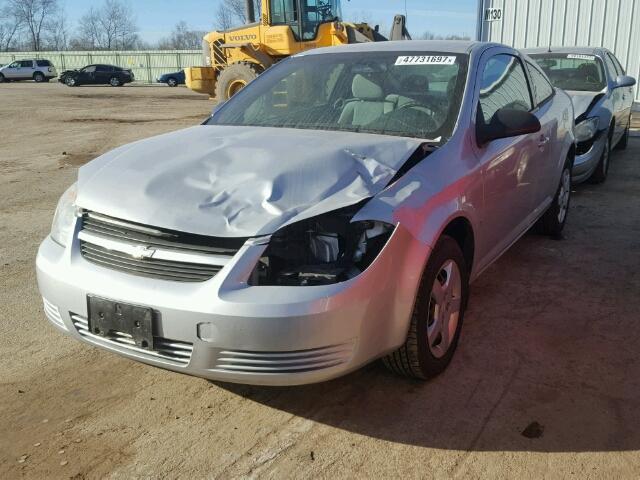 1G1AK15F477173354 - 2007 CHEVROLET COBALT LS SILVER photo 2