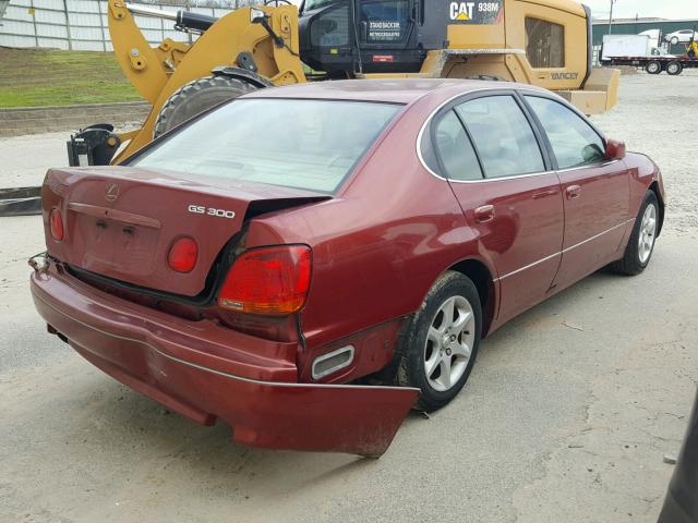 JT8BD69S910116740 - 2001 LEXUS GS 300 MAROON photo 4