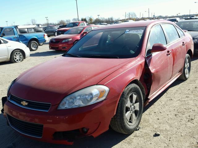 2G1WB5EK5A1171949 - 2010 CHEVROLET IMPALA LT RED photo 2