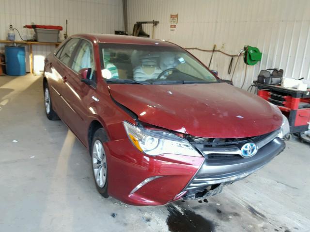 4T1BD1FKXFU163392 - 2015 TOYOTA CAMRY HYBR RED photo 1