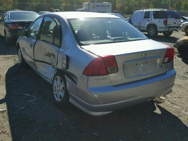 2HGES16354H624922 - 2004 HONDA CIVIC DX V SILVER photo 3