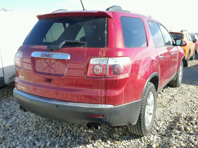 1GKKRPED3CJ417800 - 2012 GMC ACADIA SLE RED photo 4