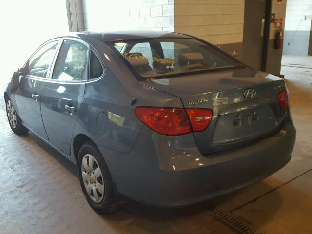 KMHDU46DX7U105263 - 2007 HYUNDAI ELANTRA GL BLUE photo 3