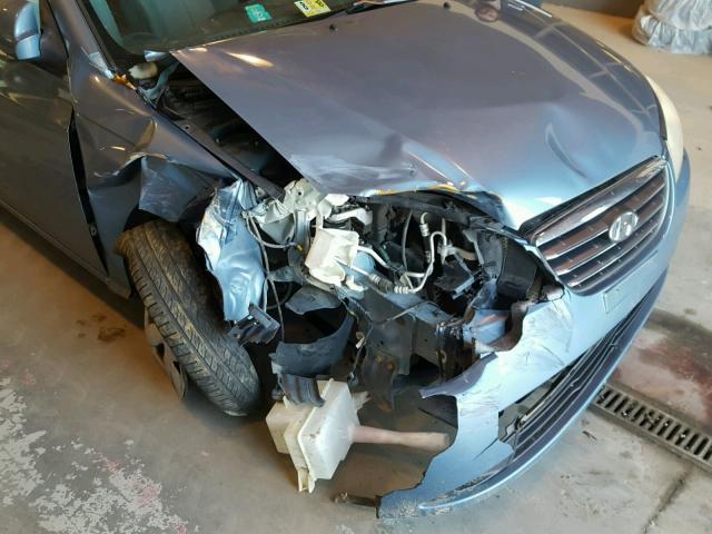 KMHDU46DX7U105263 - 2007 HYUNDAI ELANTRA GL BLUE photo 9