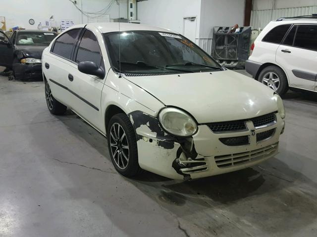 1B3ES26C25D150271 - 2005 DODGE NEON BASE WHITE photo 1