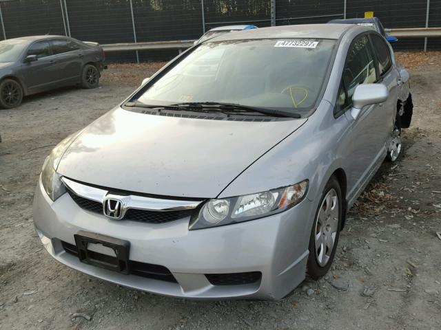 19XFA1F54BE039202 - 2011 HONDA CIVIC LX SILVER photo 2