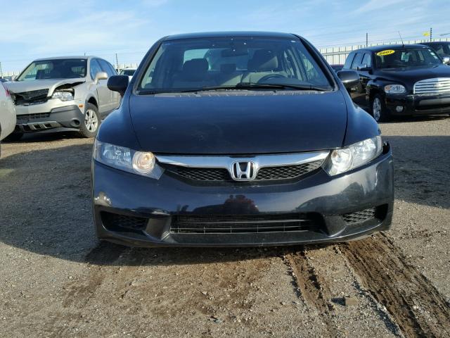 19XFA1F57AE006774 - 2010 HONDA CIVIC LX BLACK photo 9