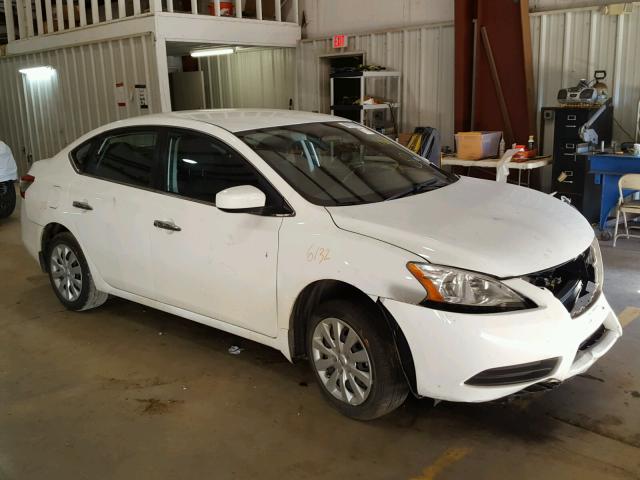 3N1AB7AP4FY311760 - 2015 NISSAN SENTRA S WHITE photo 1