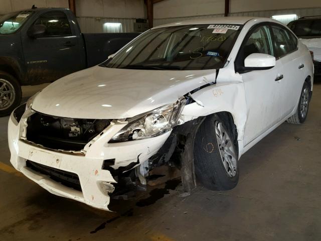 3N1AB7AP4FY311760 - 2015 NISSAN SENTRA S WHITE photo 2