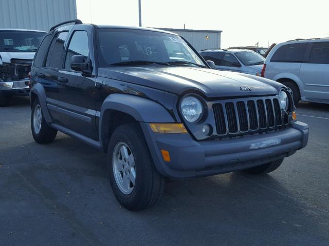 1J4GL48K65W550708 - 2005 JEEP LIBERTY SP BLACK photo 1