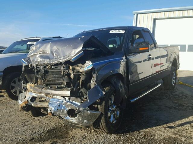 1FTFX1EF8DKF13354 - 2013 FORD F150 SUPER GRAY photo 2