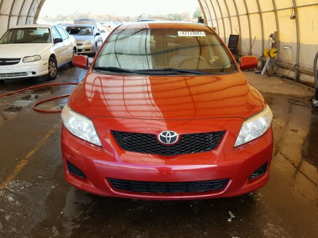 JTDBU4EE4AJ076910 - 2010 TOYOTA COROLLA BA RED photo 9