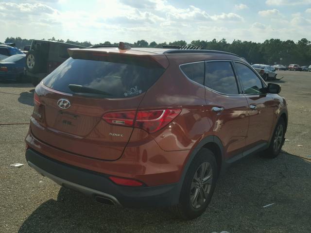 5XYZU3LB7DG092573 - 2013 HYUNDAI SANTA FE S ORANGE photo 4