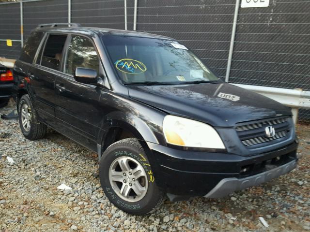 2HKYF18504H503866 - 2004 HONDA PILOT EXL BLACK photo 1