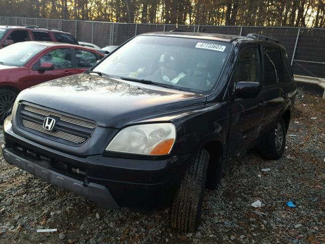 2HKYF18504H503866 - 2004 HONDA PILOT EXL BLACK photo 2