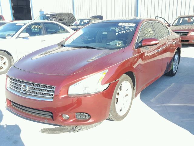 1N4AA5AP4BC836816 - 2011 NISSAN MAXIMA S RED photo 2