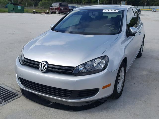 WVWBA7AJ8AW265219 - 2010 VOLKSWAGEN GOLF SILVER photo 2