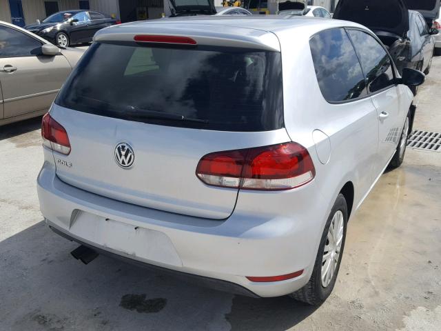WVWBA7AJ8AW265219 - 2010 VOLKSWAGEN GOLF SILVER photo 4