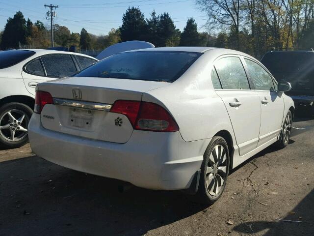 2HGFA16839H524425 - 2009 HONDA CIVIC EX WHITE photo 4