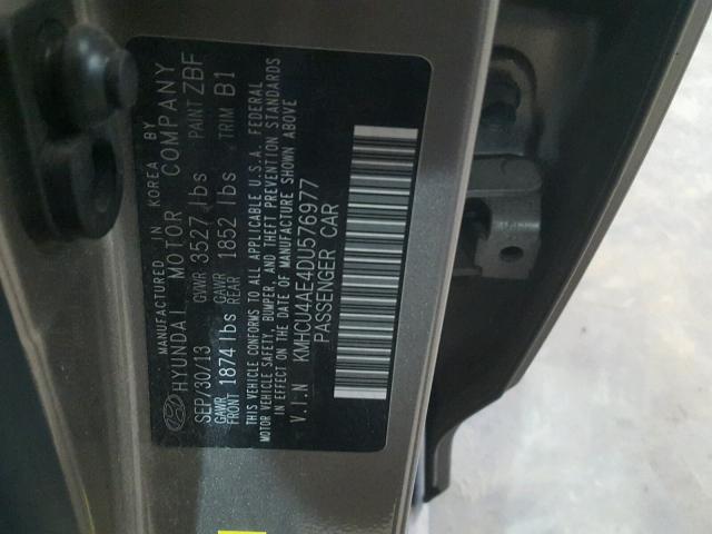 KMHCU4AE4DU576977 - 2013 HYUNDAI ACCENT GLS SILVER photo 10