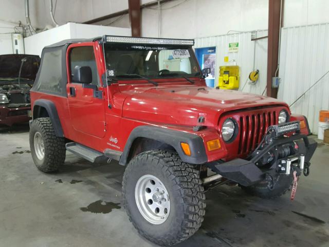 1J4FA44S86P789714 - 2006 JEEP WRANGLER / RED photo 1